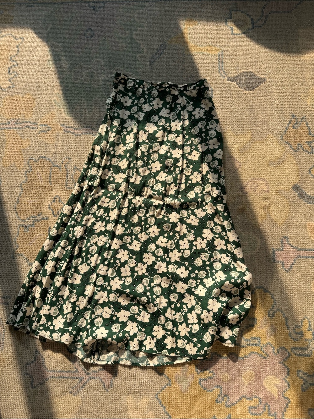 Reformation | Women's Green Floral Midi Skirt